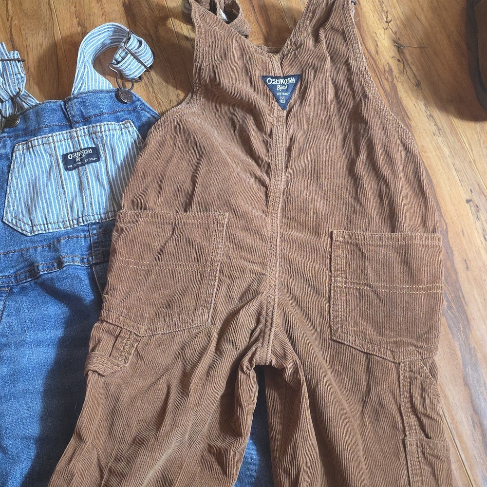 Carter's Overalls Childrens lot of 3 Corduroy Denim size 3T Jean - Picture 6 of 7